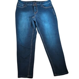 AG Denim Dark Wash Straight Leg Jeans Petite